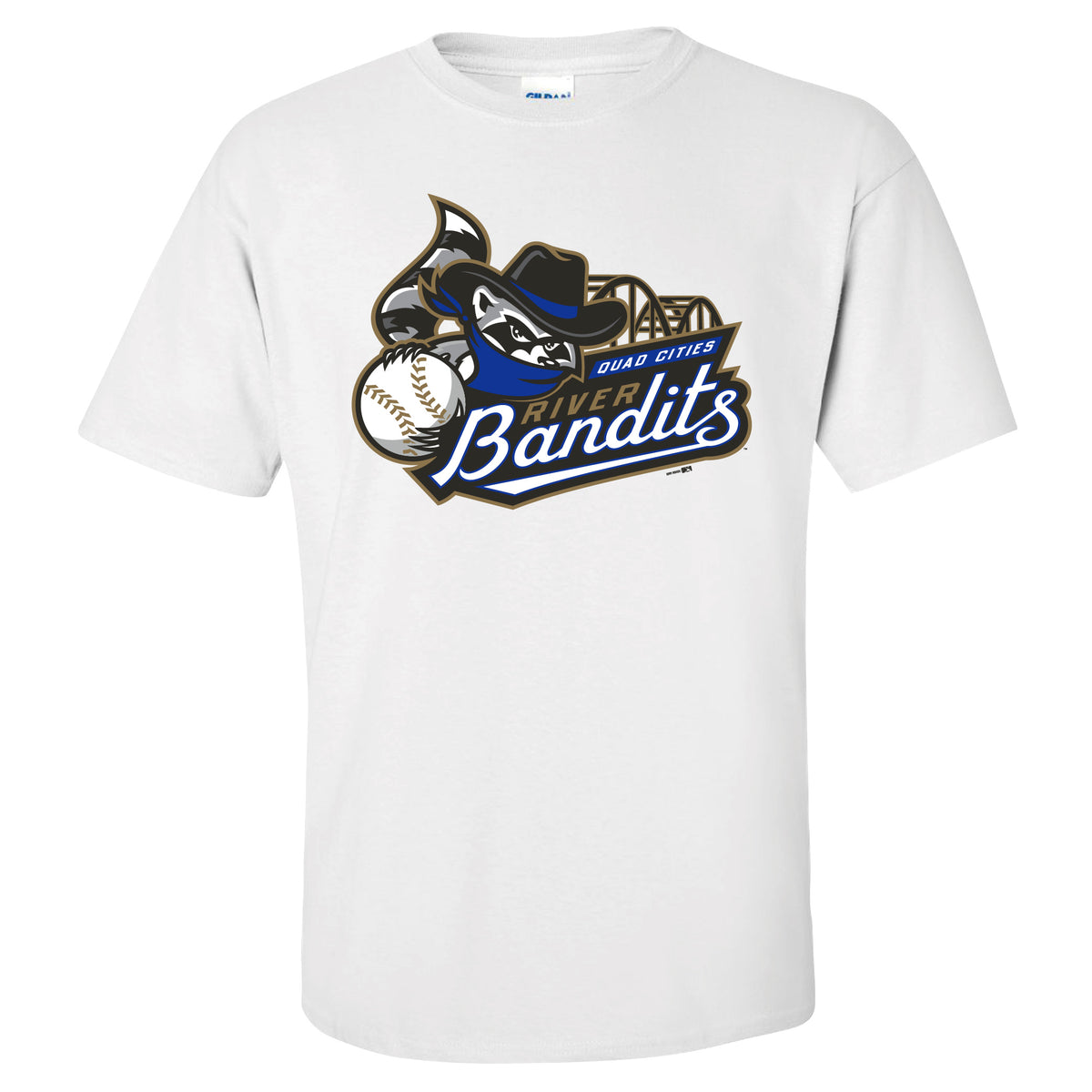 Primary Logo T Shirt Quad Cities River Bandits Team Store